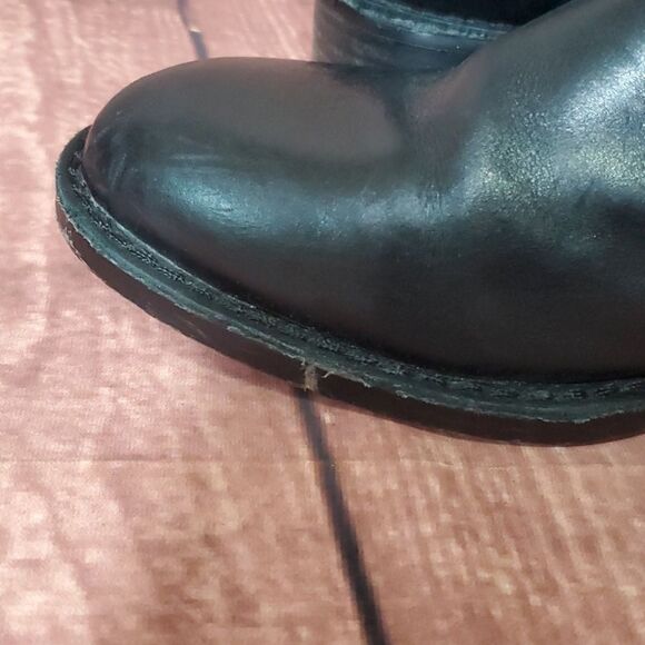 VINCE CAMUTO Black Leather Boots - Size 6 1/2 - Picture 7 of 11